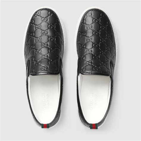 men's black and red gucci shoes|Gucci men's slip on shoes.